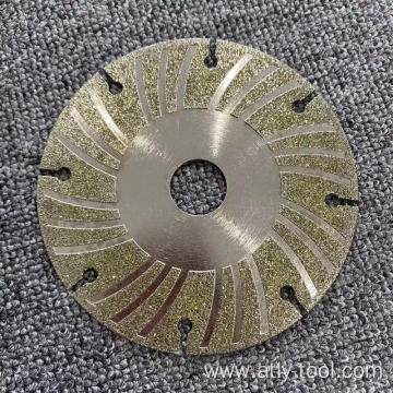 Electroplated diamond marble cutting disc